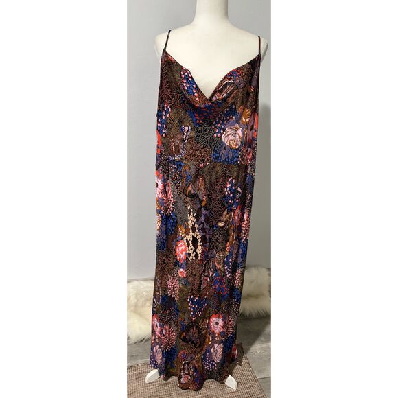 Anthropologie The Elyse slip dress floral print sleeveless 3X - Picture 2 of 13